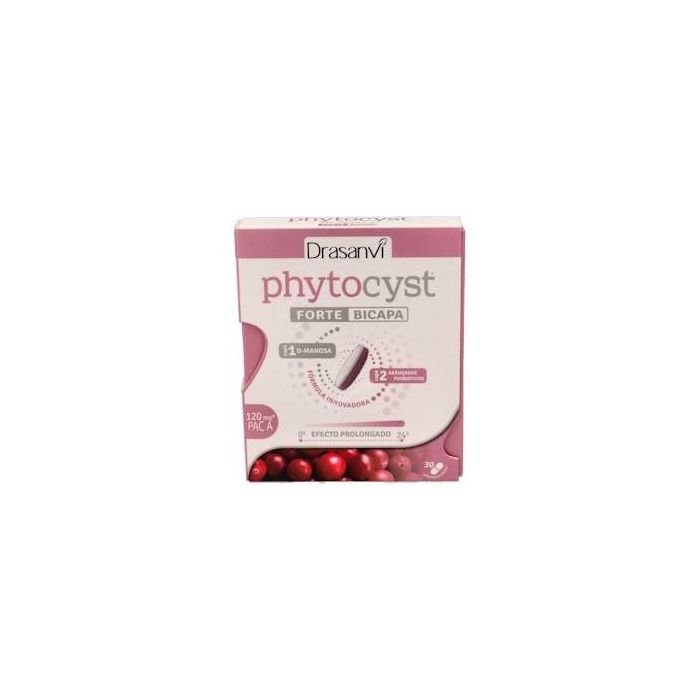 DRASANVI Phytocist Forte Bicapa Complemento Alimenticio con Arándano Rojo Americano y Probióticos 30 Comprimidos