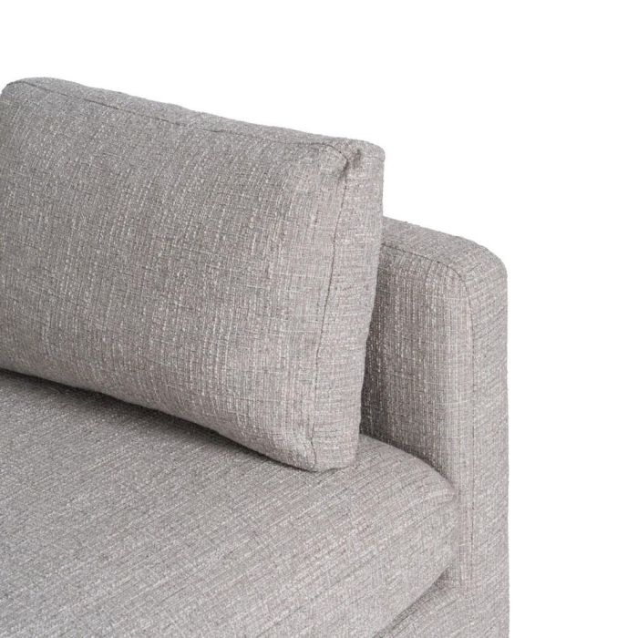 Sofá 3 Plazas Gris Tejido-Madera 221 X 90 X 87 cm