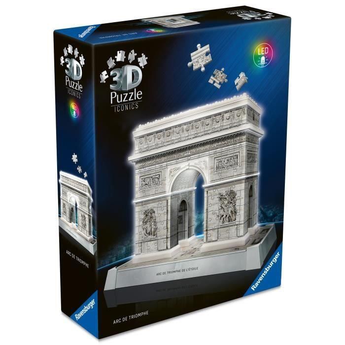 Ravensburger RAV12008029 - Rompecabezas 3D Iconics Arco del Triunfo Iluminado 1 Ravensburger RAV12008029 - Rompecabezas 3D Iconics Arco del Triunfo Iluminado 1