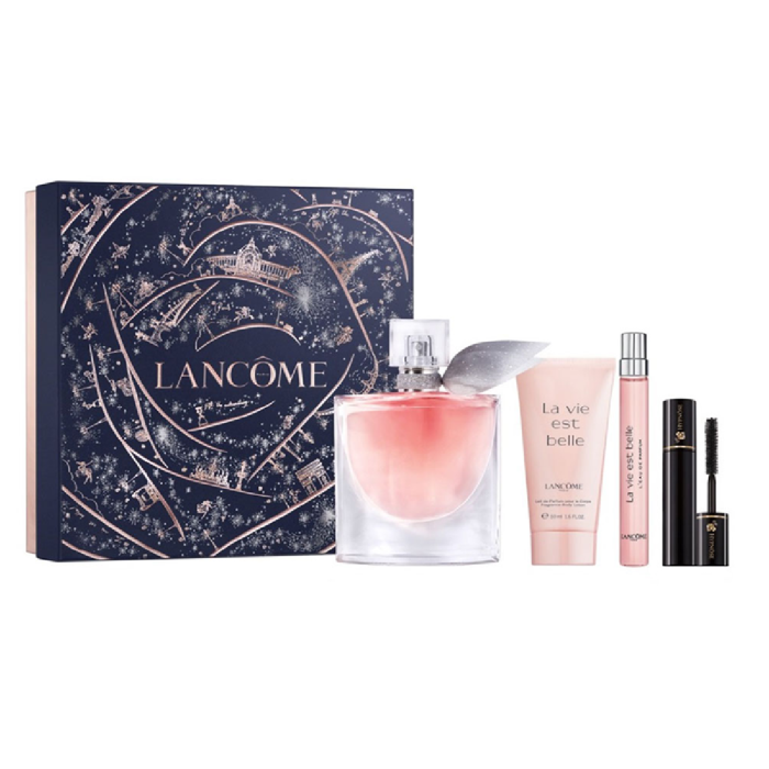 Set Lancome La Vie Est Belle 100 mL Edp Vapo + Vs 10 mL + Bl 50 mL + Mascara Xmas 24