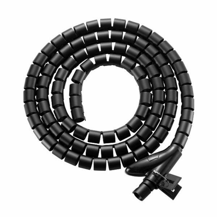Equip Organizador de Cables Espiral con Clip Color Negro 1.0 M 0 Equip Organizador de Cables Espiral con Clip Color Negro 1.0 M 0