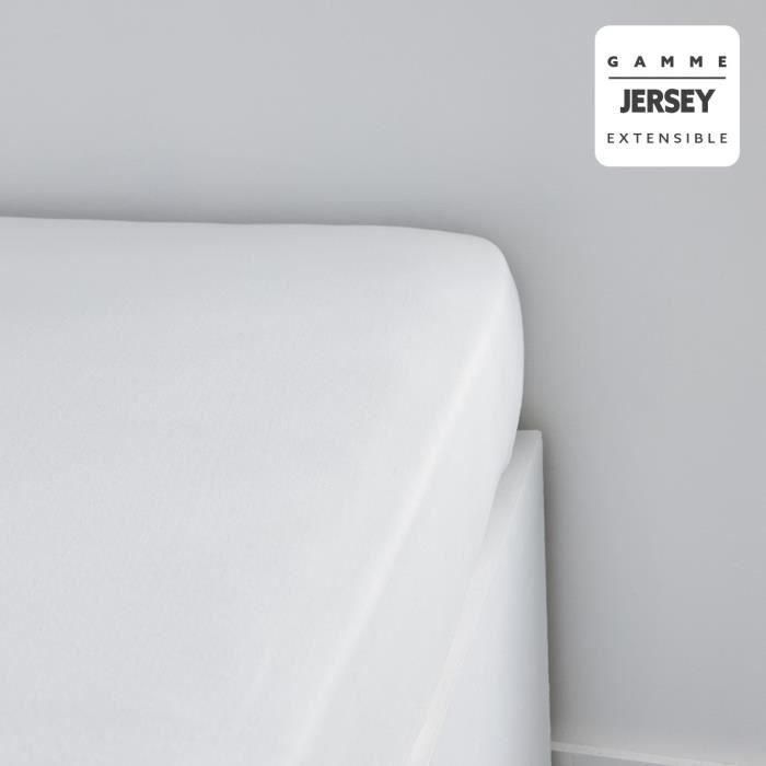 Today TOD3574641208110 Sábana Bajera Ajustable 100% Algodón Jersey para cama 90x190/200 cm y colchón 25cm, 1 persona, Tiza 2