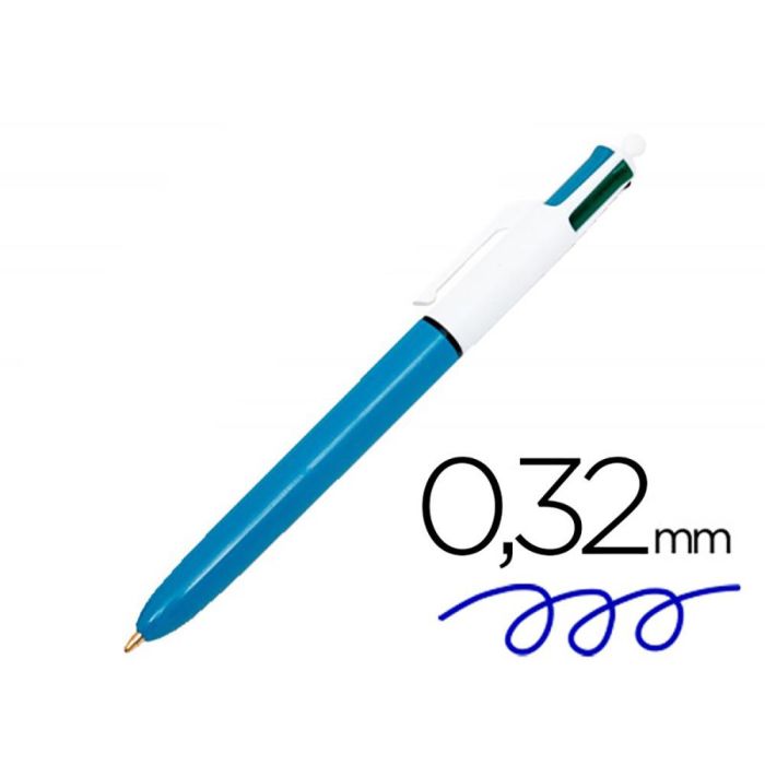 Bic Bolígrafo retráctil 4 en 1, azul, negro, rojo, verde, punta 1 mm, trazo 0.4 mm 0 Bic Bolígrafo retráctil 4 en 1, azul, negro, rojo, verde, punta 1 mm, trazo 0.4 mm 0
