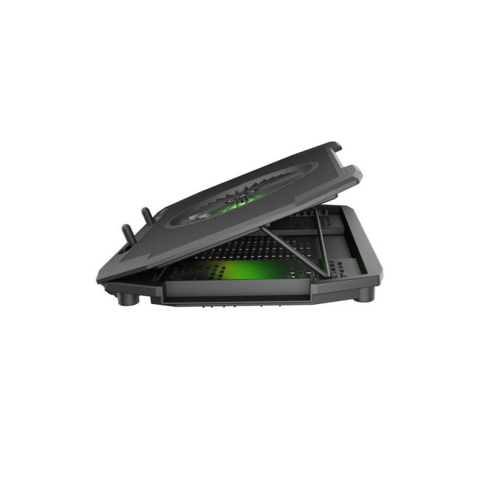 GENESIS Oxid 850 Almohadilla Refrigeradora para Portátil 17.3" con 5 Ventiladores, Iluminación RGB, Ajuste de Altura y 2 Puertos USB Negro 9