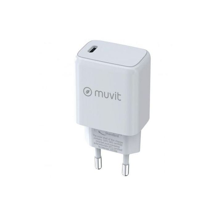 Cargador de Pared Muvit For Change MCACC0014/ 1xUSB Tipo-C/ 30W