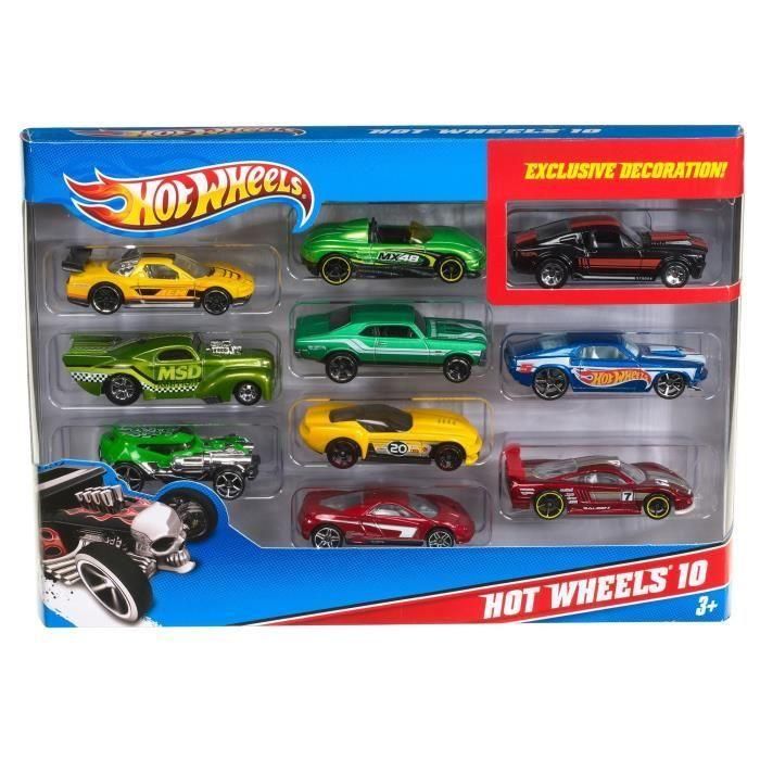 Pack 10 Vehiculos Hot Wheels 54886 Mattel 1