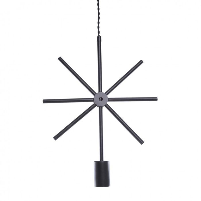 Lámpara Colgante Elise de Hierro Negro E27, Estilo Retro Vintage, Cable Regulable en Altura JD3975-01 BK 0 Lámpara Colgante Elise de Hierro Negro E27, Estilo Retro Vintage, Cable Regulable en Altura JD3975-01 BK 0