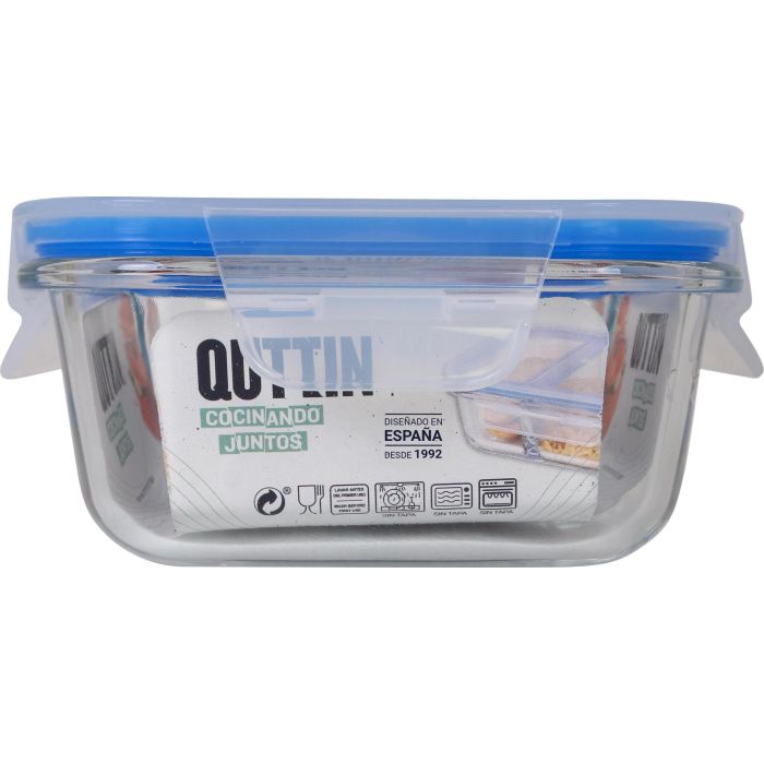 Fiambrera rectangular Quttin, 2 compartimentos, 18.3 x 14.3 cm, 580 cc (6 Unidades) 2 Fiambrera rectangular Quttin, 2 compartimentos, 18.3 x 14.3 cm, 580 cc (6 Unidades) 2