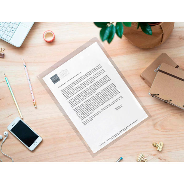 Q-connect Carpeta Dossier Uñero Plástico 180 mc Folio Transparente 7