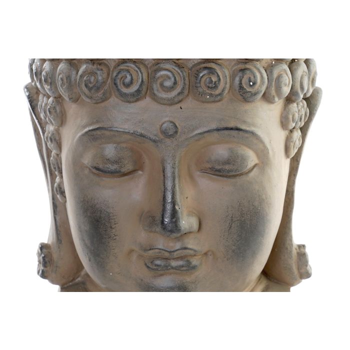 DKD Home Decor Macetero de Fibra de Vidrio para Jardín y Terraza, Diseño Buda - 30 cm de Alto 1