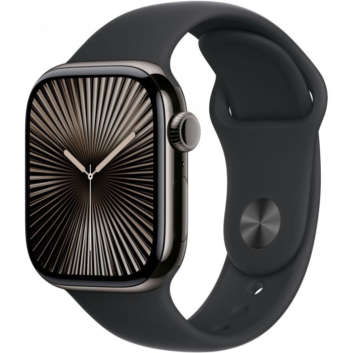 APPLE Watch Series 10 GPS + Cellular 42mm Slate Titanium Case with Black Sport Band - M/L 0 APPLE Watch Series 10 GPS + Cellular 42mm Slate Titanium Case with Black Sport Band - M/L 0