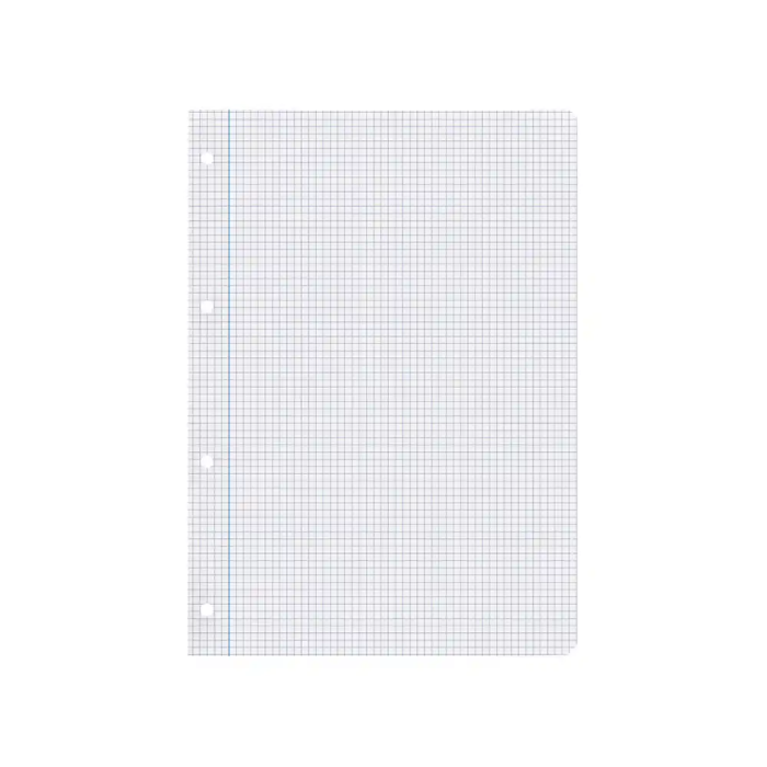 Liderpapel Recambio A4 100 Hojas 75gr Cuadro 4mm Con Margen 4 Taladros 5