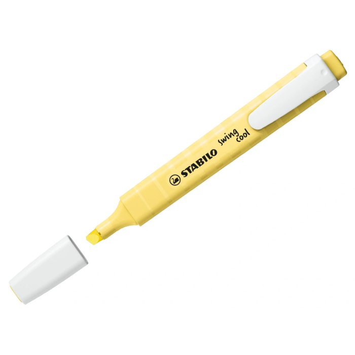 Stabilo Swing Cool Marcador Fluorescente Pastel Amarillo Caja 10 Ud 1
