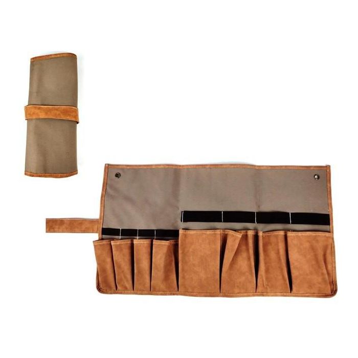 DKD Home Decor Cinta de Algodón para Herramientas Terraza y Jardín Marrón 54x29x6 cm
