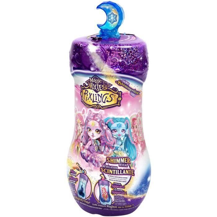 Muñeca Pixling Sirene Temporada 2 - MAGIC MIXIES - Muñeca mágica en botella, 4 para coleccionar, con ingredientes 3