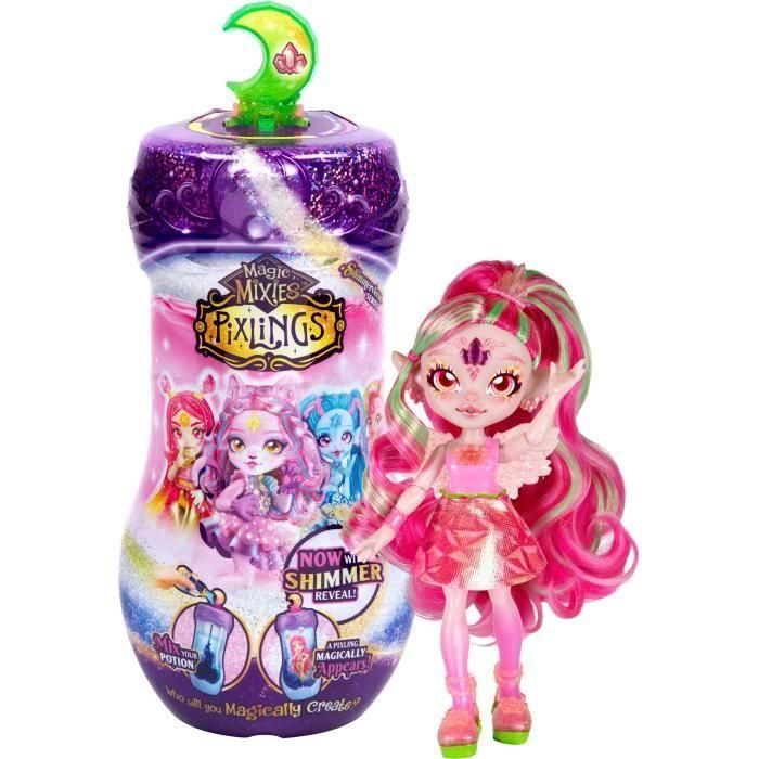 Muñeca Pixling Fairy Temporada 2 - MAGIC MIXIES - Muñeca mágica en botella, 4 para coleccionar, con ingredientes