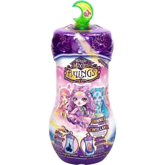 Muñeca Pixling Fairy Temporada 2 - MAGIC MIXIES - Muñeca mágica en botella, 4 para coleccionar, con ingredientes 2