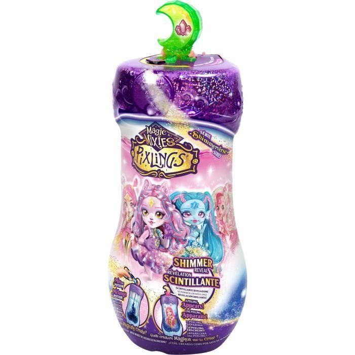 Muñeca Pixling Fairy Temporada 2 - MAGIC MIXIES - Muñeca mágica en botella, 4 para coleccionar, con ingredientes 3