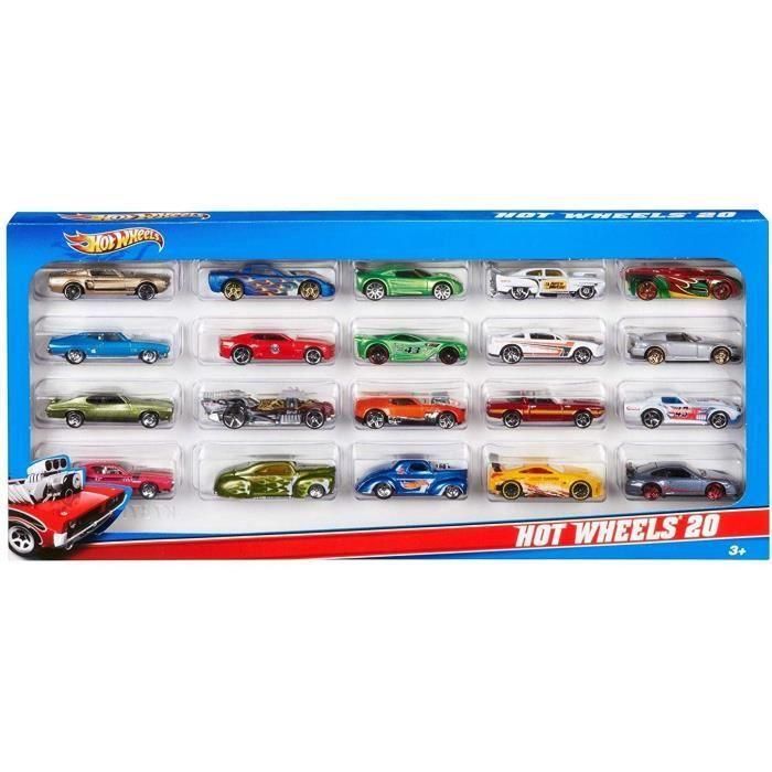 Coche hot wheels pack 20 vehiculos escala 1:64 - modelos surtidos