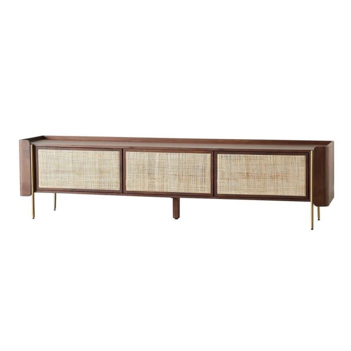DKD Home Decor Mueble TV Sixties de Mango y Fibra 160 x 40 x 55 cm