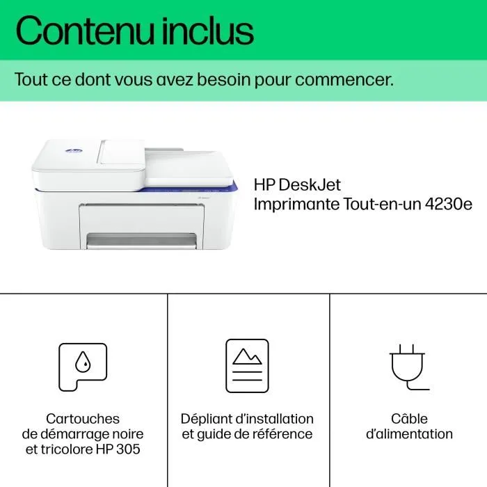 HP Impresora Todo en Uno Deskjet 4230e Inyección de Tinta Color, Copia y Escaneo: 3 Meses Tinta Instantánea Incluida con HP+ 3 HP Impresora Todo en Uno Deskjet 4230e Inyección de Tinta Color, Copia y Escaneo: 3 Meses Tinta Instantánea Incluida con HP+ 3