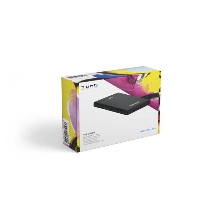 TooQ TQE-2522B Caja Externa para Disco Duro 2.5" USB 3.1 (5Gbps) con Soporte UASP SATA III hasta 4TB Aluminio Negro 6 TooQ TQE-2522B Caja Externa para Disco Duro 2.5" USB 3.1 (5Gbps) con Soporte UASP SATA III hasta 4TB Aluminio Negro 6