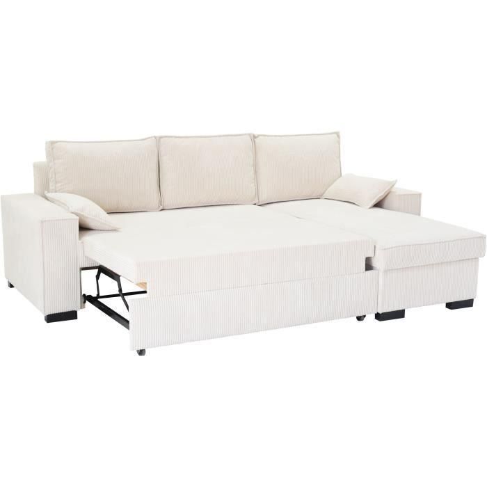 Sofá esquinero convertible reversible MARLON - Chaise longue con arcón - Pana L 240 x P 143 x H 85 cm 3 Sofá esquinero convertible reversible MARLON - Chaise longue con arcón - Pana L 240 x P 143 x H 85 cm 3
