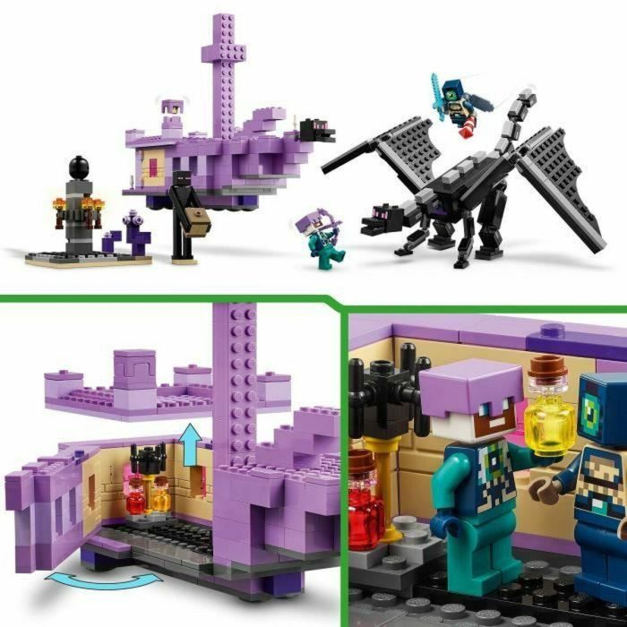 LEGO Minecraft 21264 El Dragón y el Barco de Ender - Set inspirado en videojuegos 4