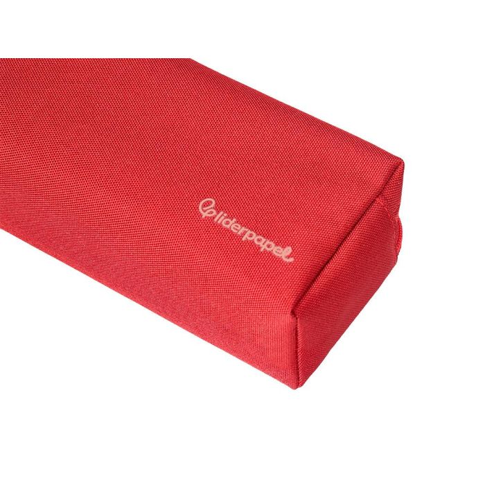 Estuche Portatodo Liderpapel Classic Rectangular Con Asa 2 Cremalleras 210 X80 mm Rojo 5