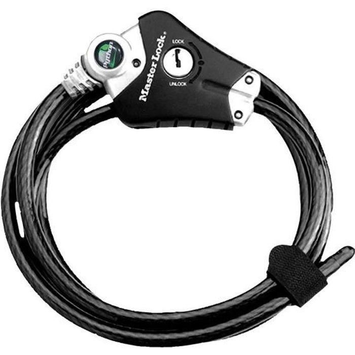 MASTER LOCK Cable antirrobo patentado ajustable de 30 cm a 1,8 m