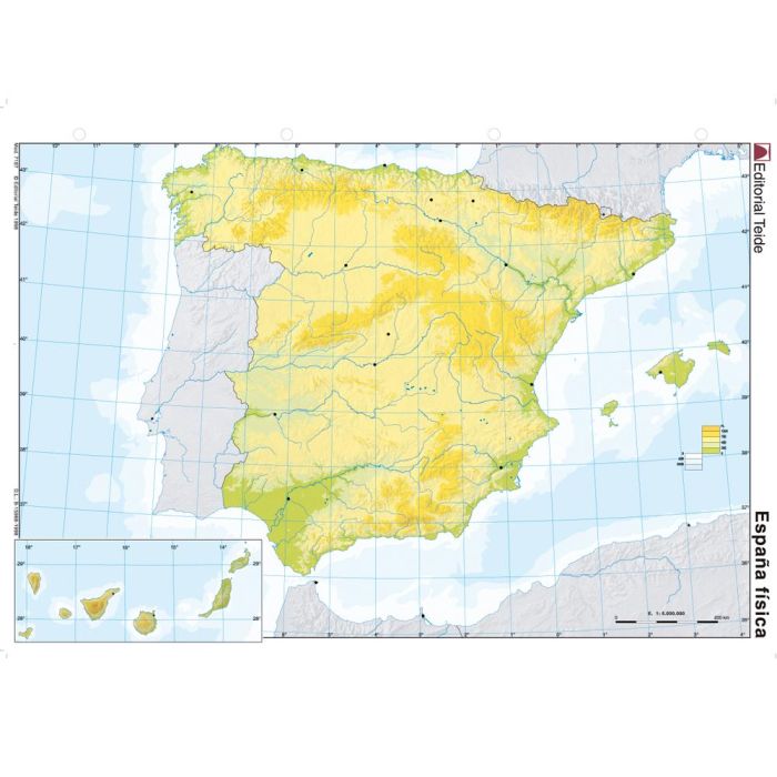 Mapa Mudo Color Din A4 España Fisico 100 unidades 1