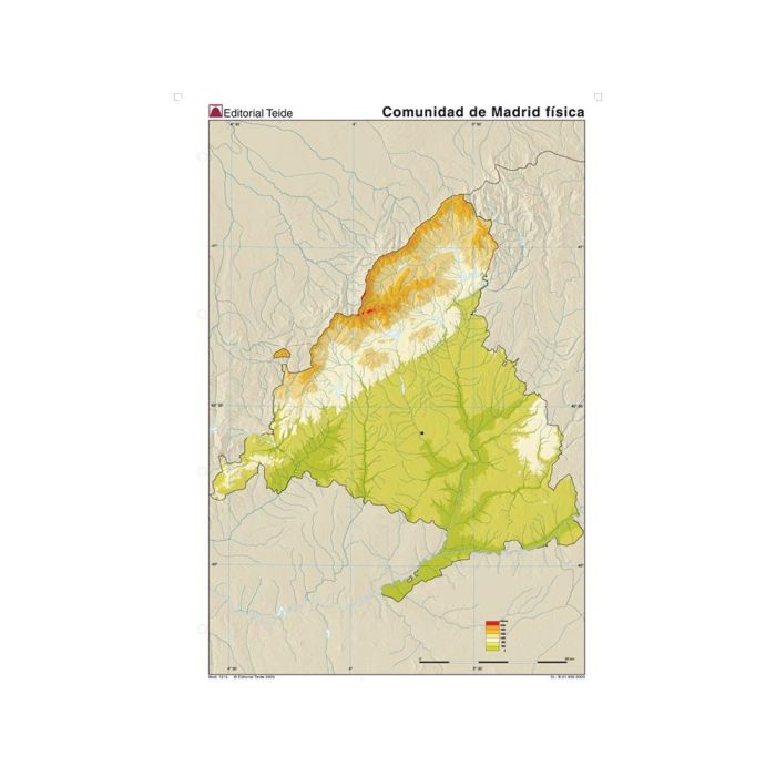 Mapa Mudo Color Din A4 Madrid Comunidad De Madrid Fisico 100 unidades 1