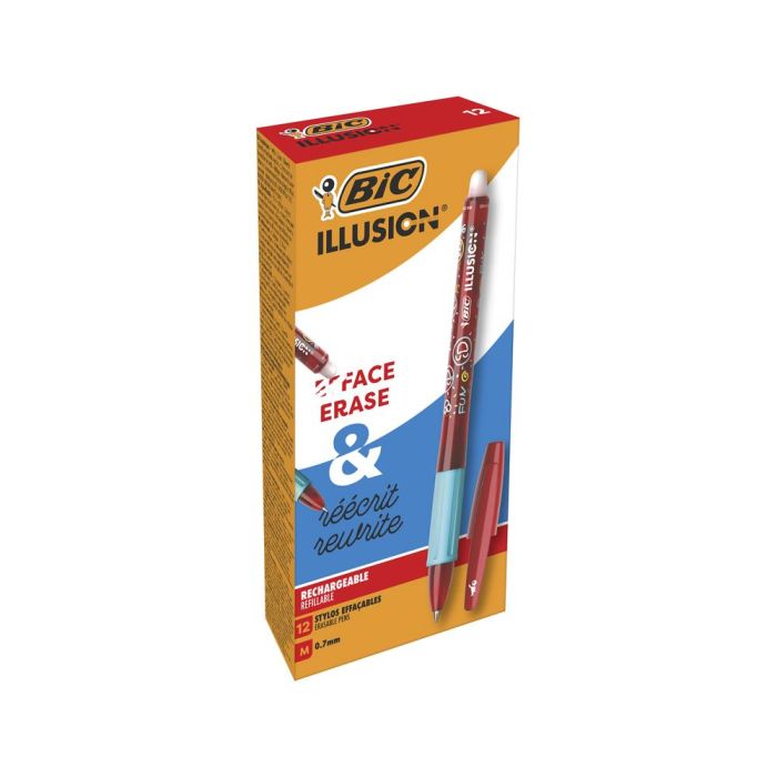 Boligrafo Bic Gelocity Illusion Borrable Rojo Punta De 0,7 mm 12 unidades 2 Boligrafo Bic Gelocity Illusion Borrable Rojo Punta De 0,7 mm 12 unidades 2