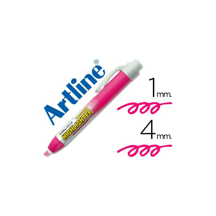 Rotulador Artline Clix Fluorescente Ek-63 Rosa Punta Biselada 4 mm 12 unidades 0 Rotulador Artline Clix Fluorescente Ek-63 Rosa Punta Biselada 4 mm 12 unidades 0