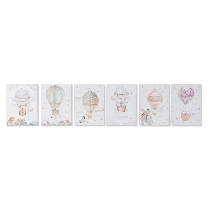 Cuadro Baby DKD Home Decor Multicolor Blanco 2 x 40 x 30 cm (12 Unidades)