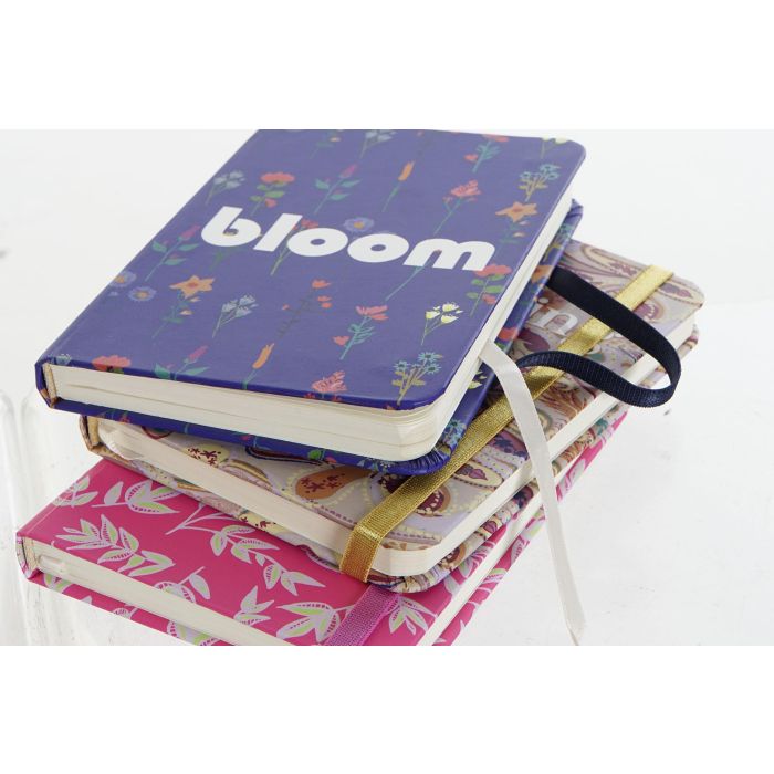 Libreta Moderno DKD Home Decor Lila Fucsia 1.5 x 14 x 9.5 cm (12 Unidades) 2