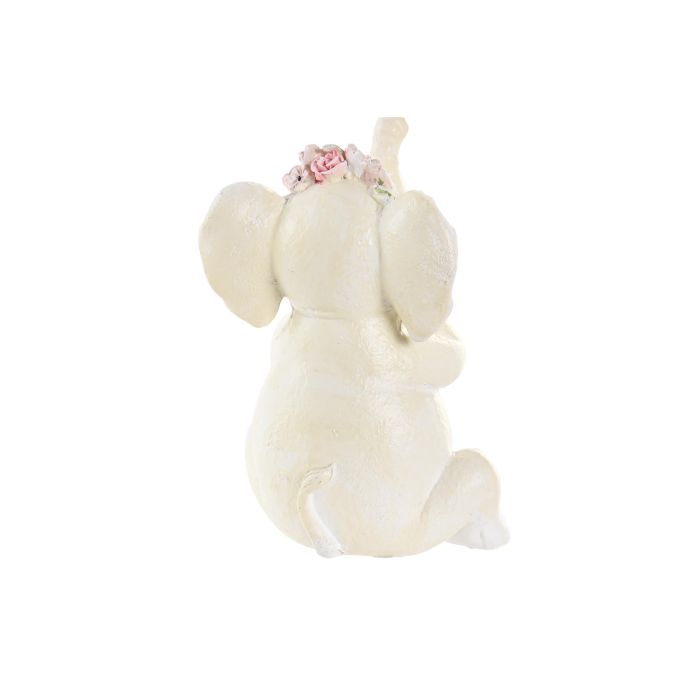 Figura Shabby DKD Home Decor Blanco Rosa 6.5 x 10 x 6 cm (12 Unidades) 2