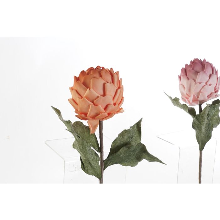 Flor  DKD Home Decor Rosa Naranja 20 x 70 x 20 cm (12 Unidades) 1