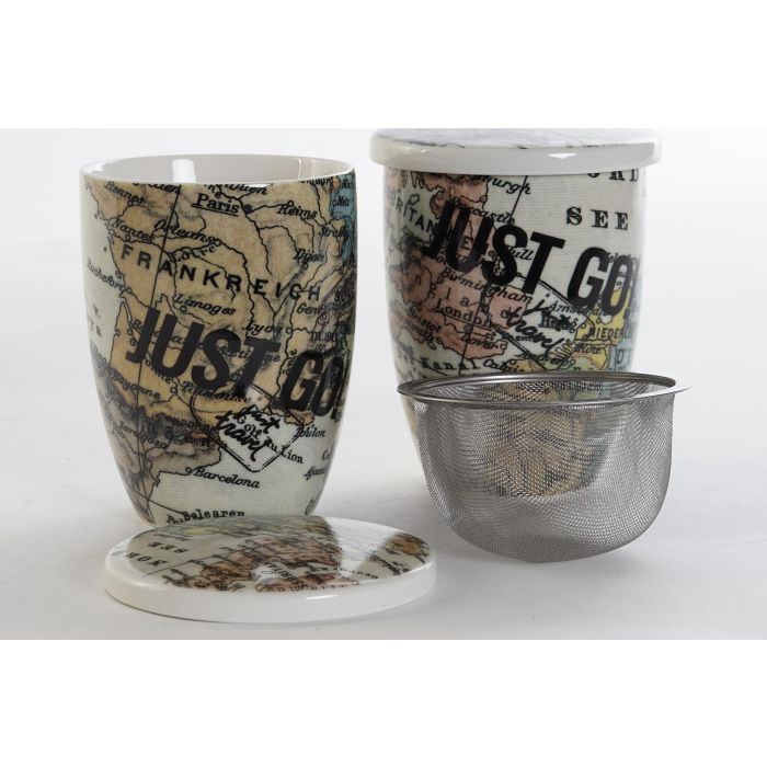 Mug Infusiones Vintage DKD Home Decor Multicolor 8.3 x 11 x 12 cm Set de 1 (12 Unidades) 1