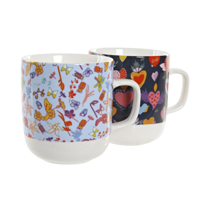 Mug Shabby DKD Home Decor Multicolor 8.5 x 10 x 12 cm (12 Unidades) 1