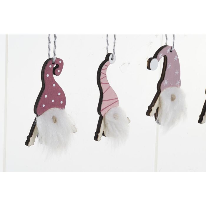 Decoracion Colgante Navidad Fantasia DKD Home Decor Multicolor Verde Menta 8.5 x 2 x 21 cm Set de 12 (12 Unidades)