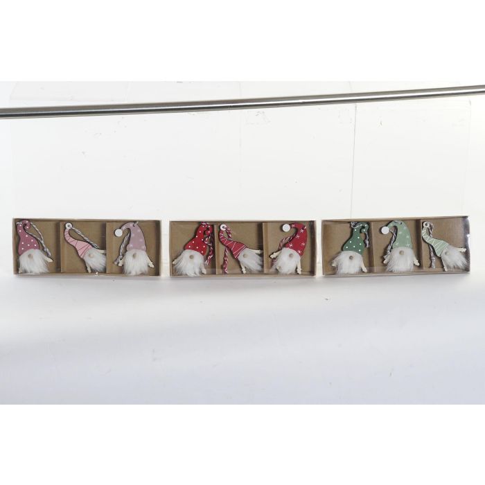 Decoracion Colgante Navidad Fantasia DKD Home Decor Multicolor Verde Menta 8.5 x 2 x 21 cm Set de 12 (12 Unidades)