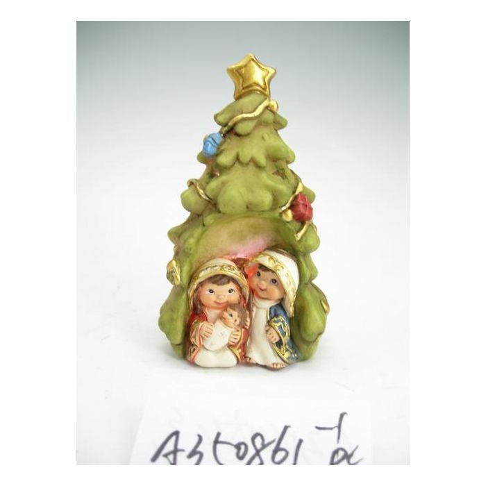 Nacimiento Navidad Tradicional DKD Home Decor Verde Rojo 5.8 x 12.3 x 7.3 cm (12 Unidades)