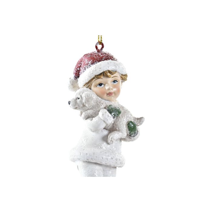 Figura Navidad Tradicional DKD Home Decor Rojo Blanco 4 x 11 x 6 cm (12 Unidades) 1