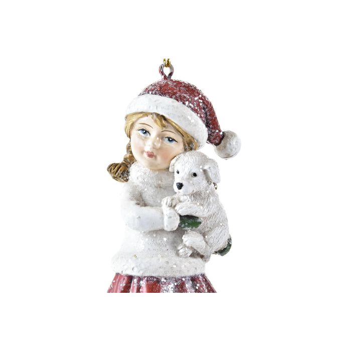 Figura Navidad Tradicional DKD Home Decor Rojo Blanco 4 x 11 x 6 cm (12 Unidades) 2