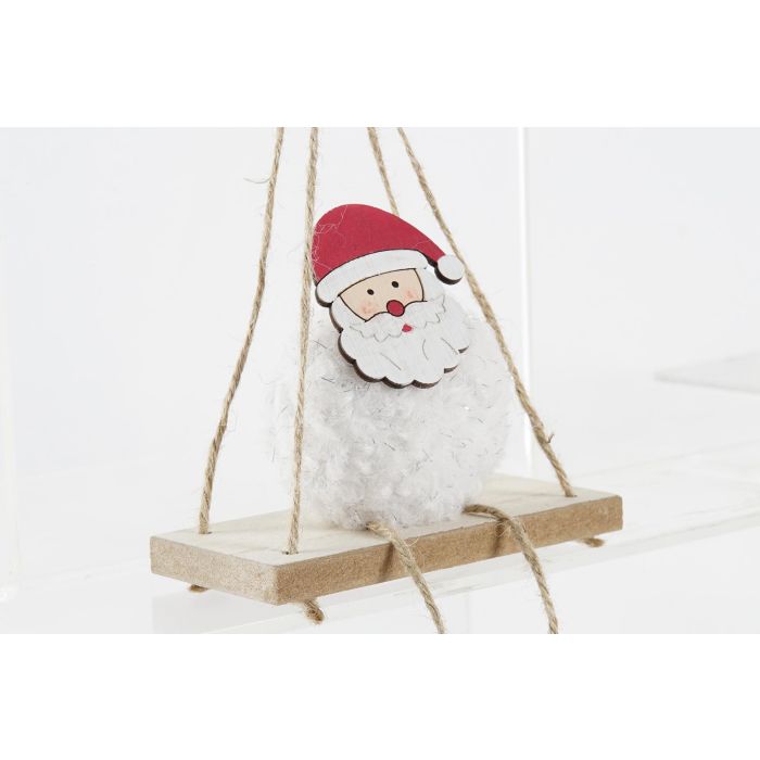 Decoracion Colgante Navidad Tradicional DKD Home Decor Blanco Natural 5 x 28 x 11 cm (12 Unidades) 1