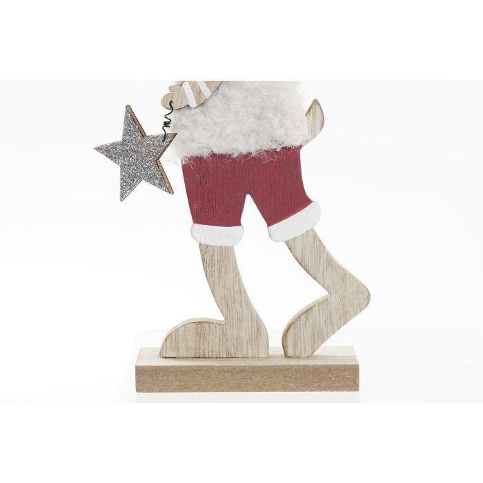 Figura Navidad Alpina DKD Home Decor Blanco Rojo 4 x 20.5 x 8 cm (12 Unidades) 2