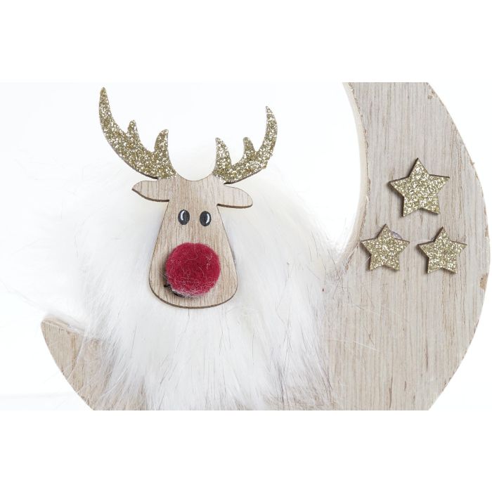 Figura Navidad Alpina DKD Home Decor Blanco Gris 8 x 13.5 x 13 cm (12 Unidades) 2