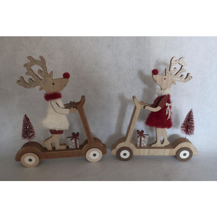 Figura Navidad Tradicional DKD Home Decor Rojo Blanco 2.5 x 28 x 24 cm (12 Unidades)