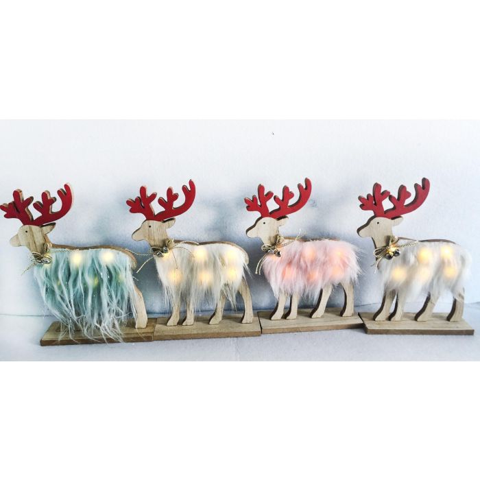 Figura Navidad Alpina DKD Home Decor Beige Rosa 5 x 16 x 23 cm (12 Unidades)